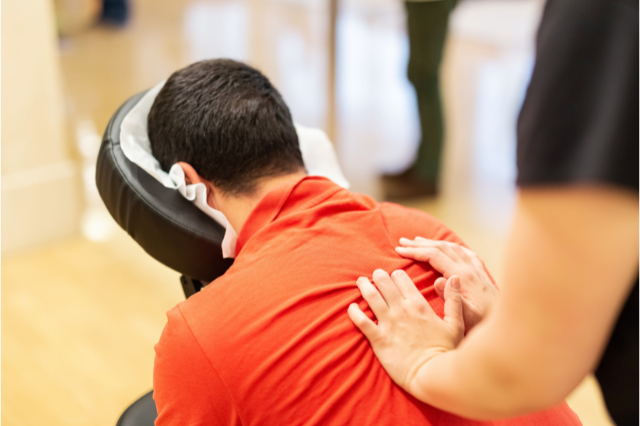 Corporate chair massage in boston